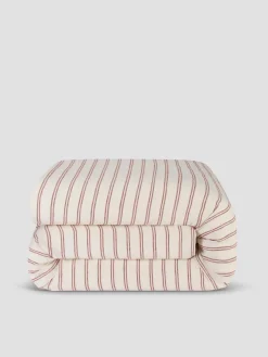 Rhubarb Kemptown Stripe 100% Linen Duvet Cover