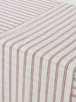 Rhubarb Kemptown Stripe Linen Blend Table Runner