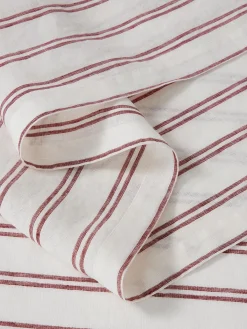 Rhubarb Kemptown Stripe Linen Blend Table Runner