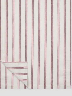 Rhubarb Kemptown Stripe Linen Blend Table Runner