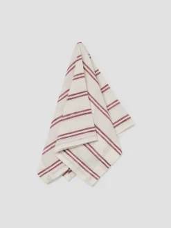 Rhubarb Kemptown Stripe Linen Blend Napkins Set of 4
