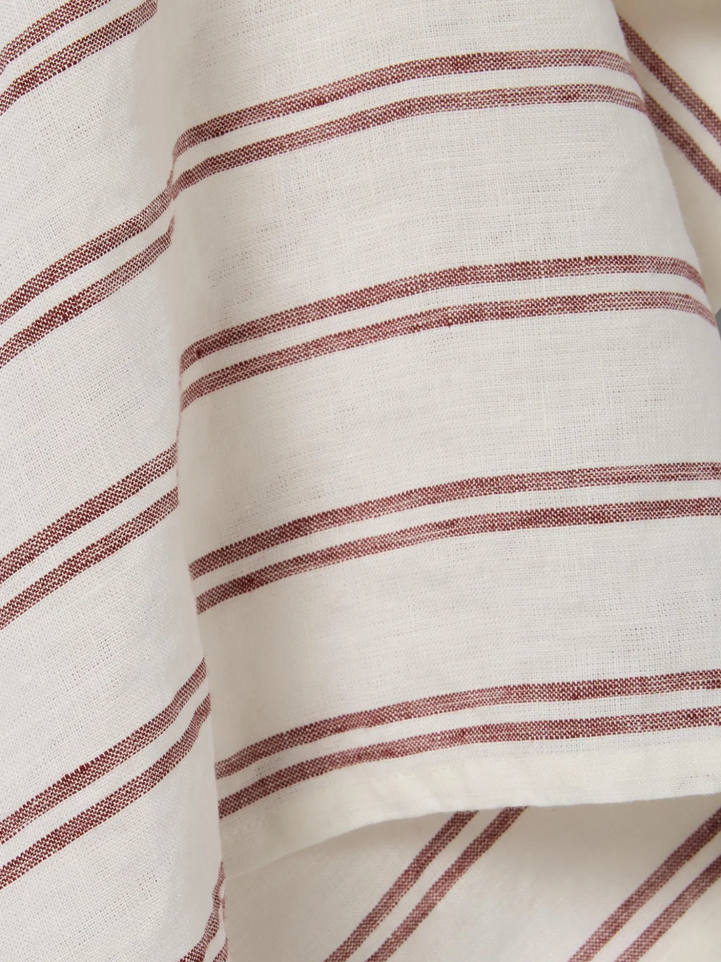 Rhubarb Kemptown Stripe Linen Blend Tea Towel