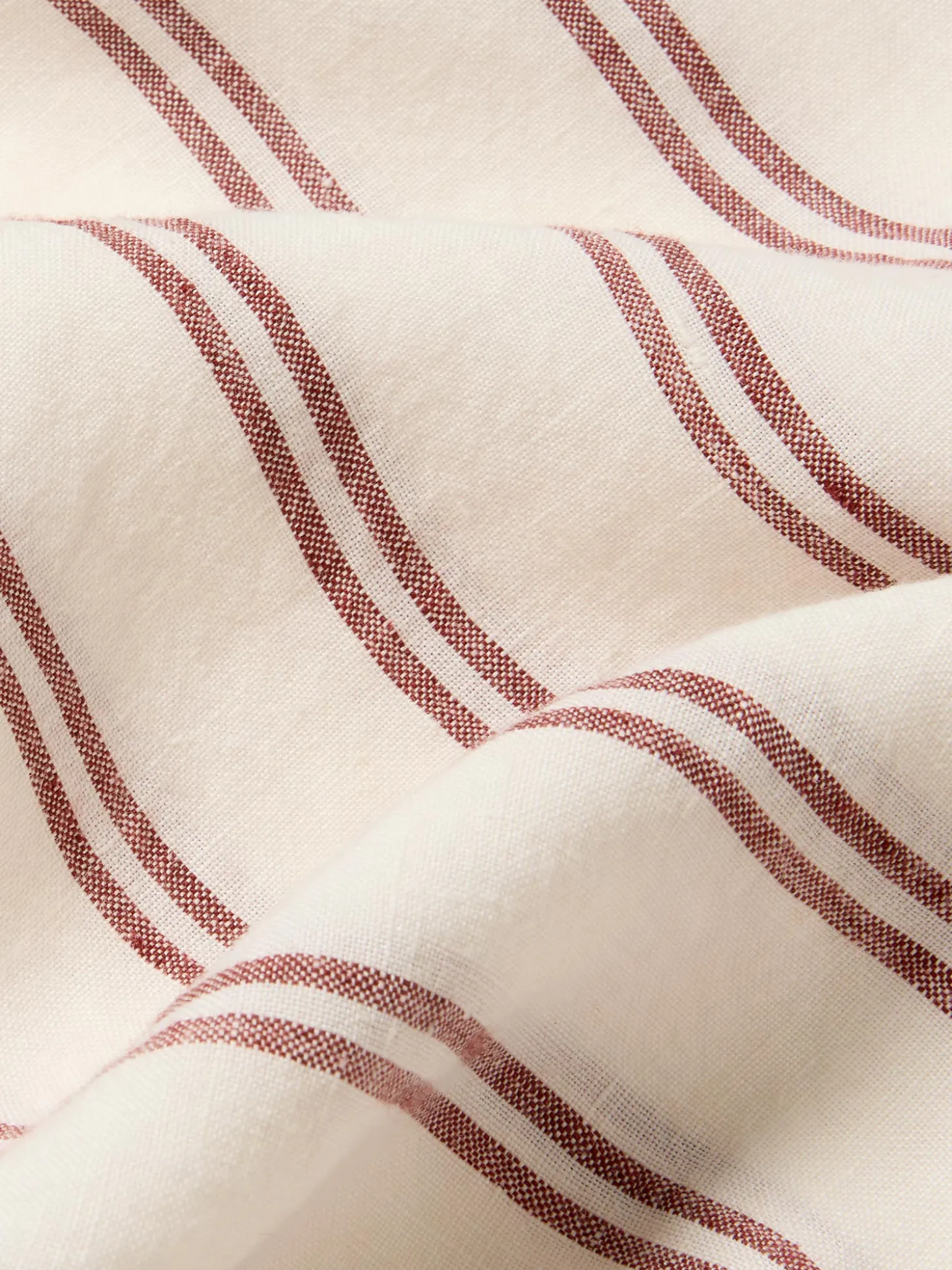 Rhubarb Kemptown Stripe 100% Linen Pillowcase (Pair)
