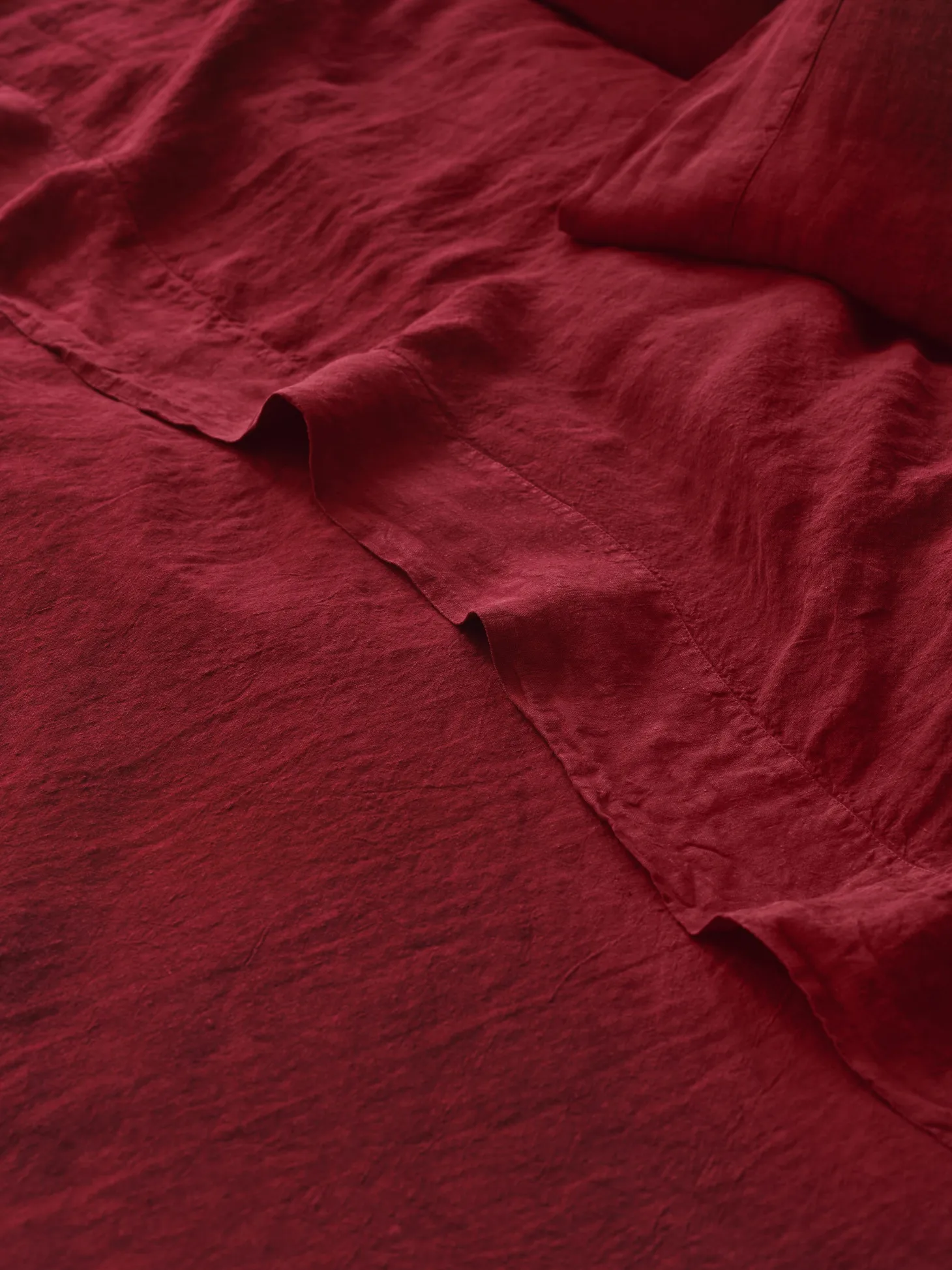 Rhubarb Linen Blend Flat Sheet