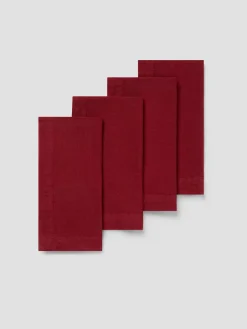 Rhubarb Linen Blend Napkins Set of 4
