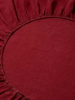 Rhubarb 100% Linen Fitted Sheet