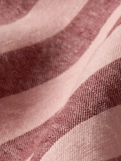 Rhubarb & Rose Pembroke Stripe 100% Linen Bedding Set