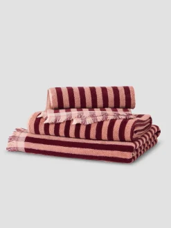 Rhubarb & Rose Pembroke Stripe Cotton Towels
