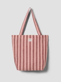 Rhubarb & Rose Pembroke Stripe Linen Blend Tote Bag