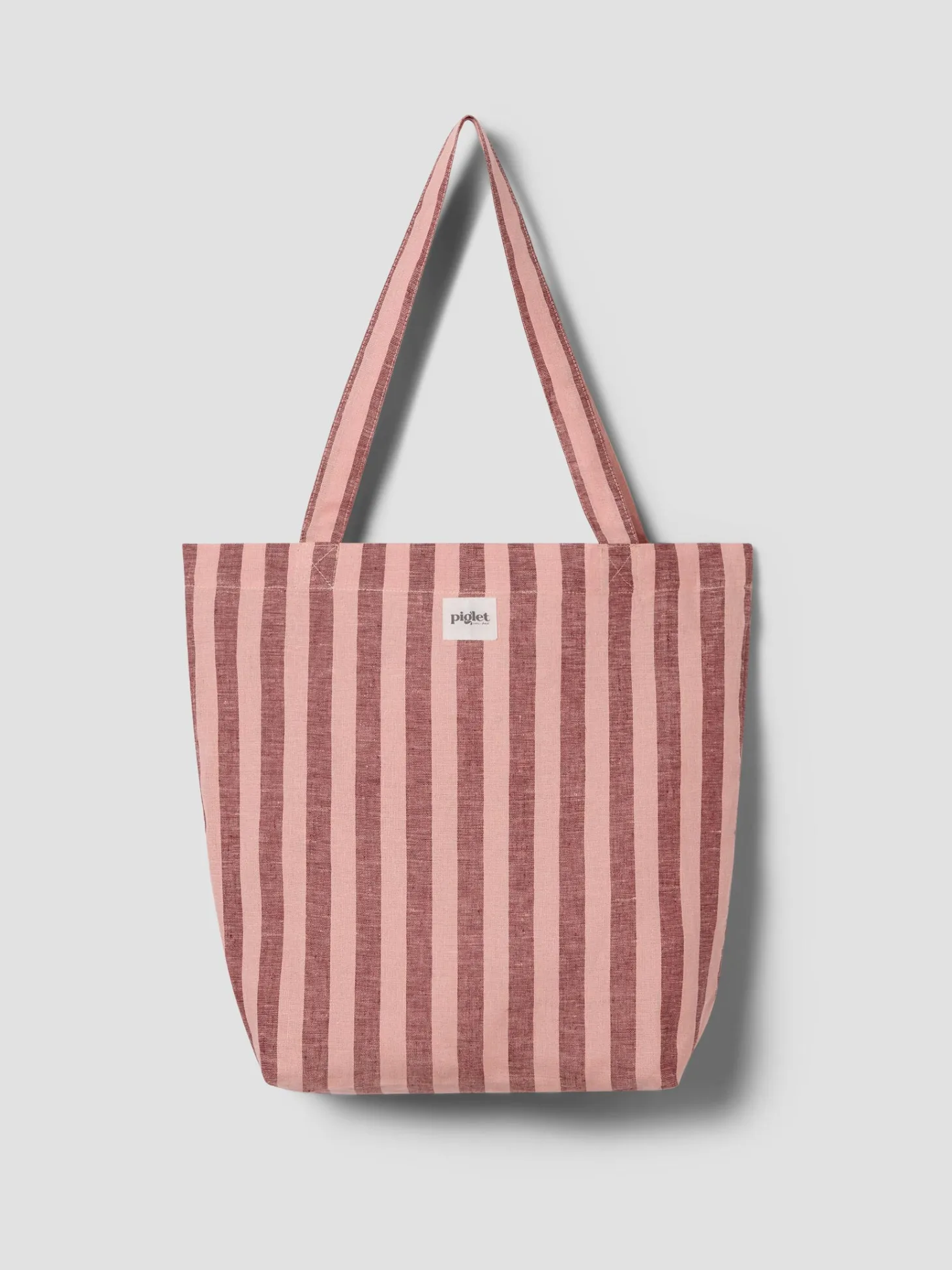 Rhubarb & Rose Pembroke Stripe Linen Blend Tote Bag