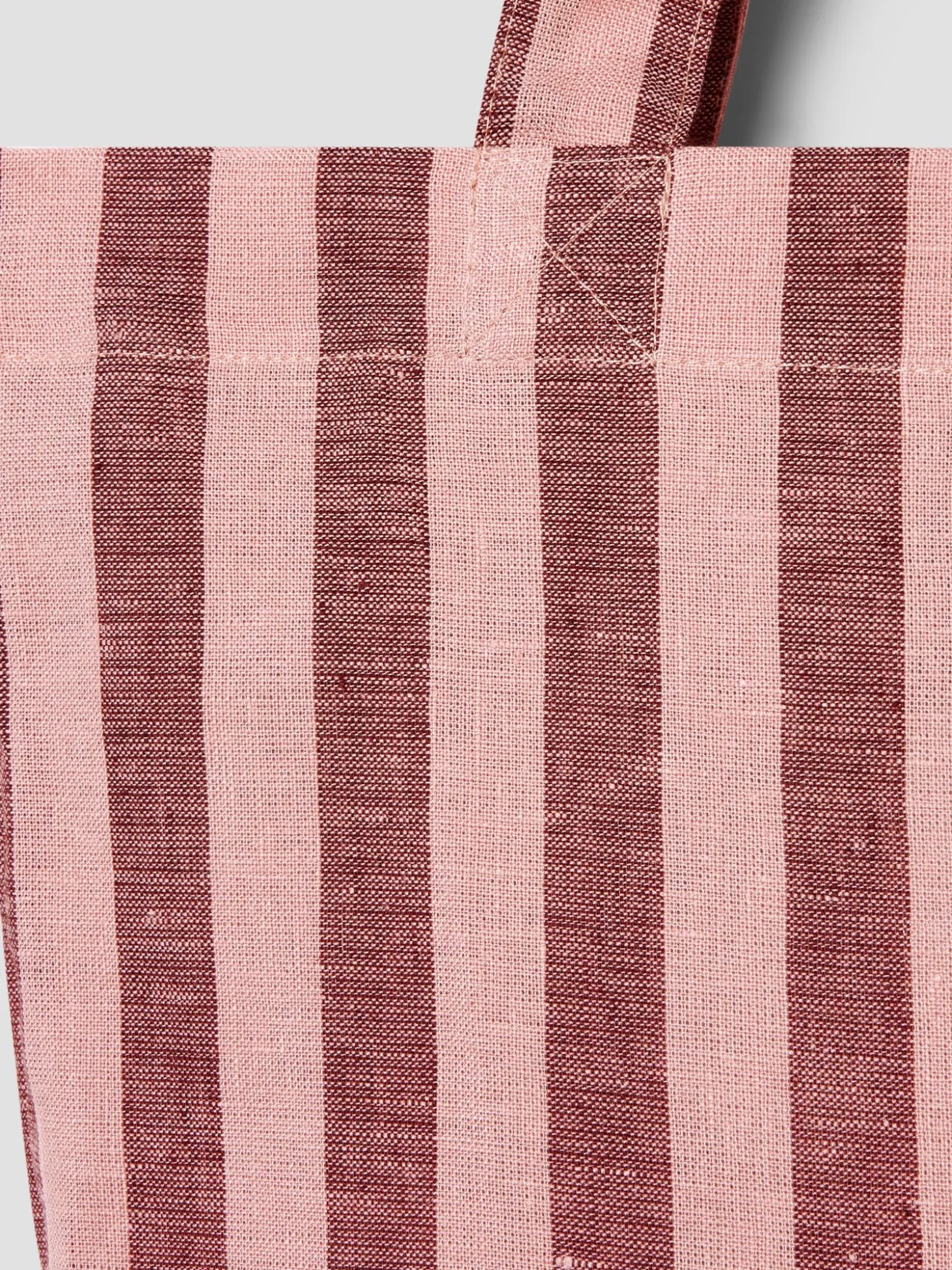 Rhubarb & Rose Pembroke Stripe Linen Blend Tote Bag