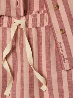 Rhubarb & Rose Pembroke Stripe Linen Blend Pajama Set