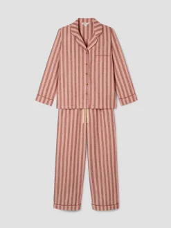 Rhubarb & Rose Pembroke Stripe Linen Blend Pajama Set
