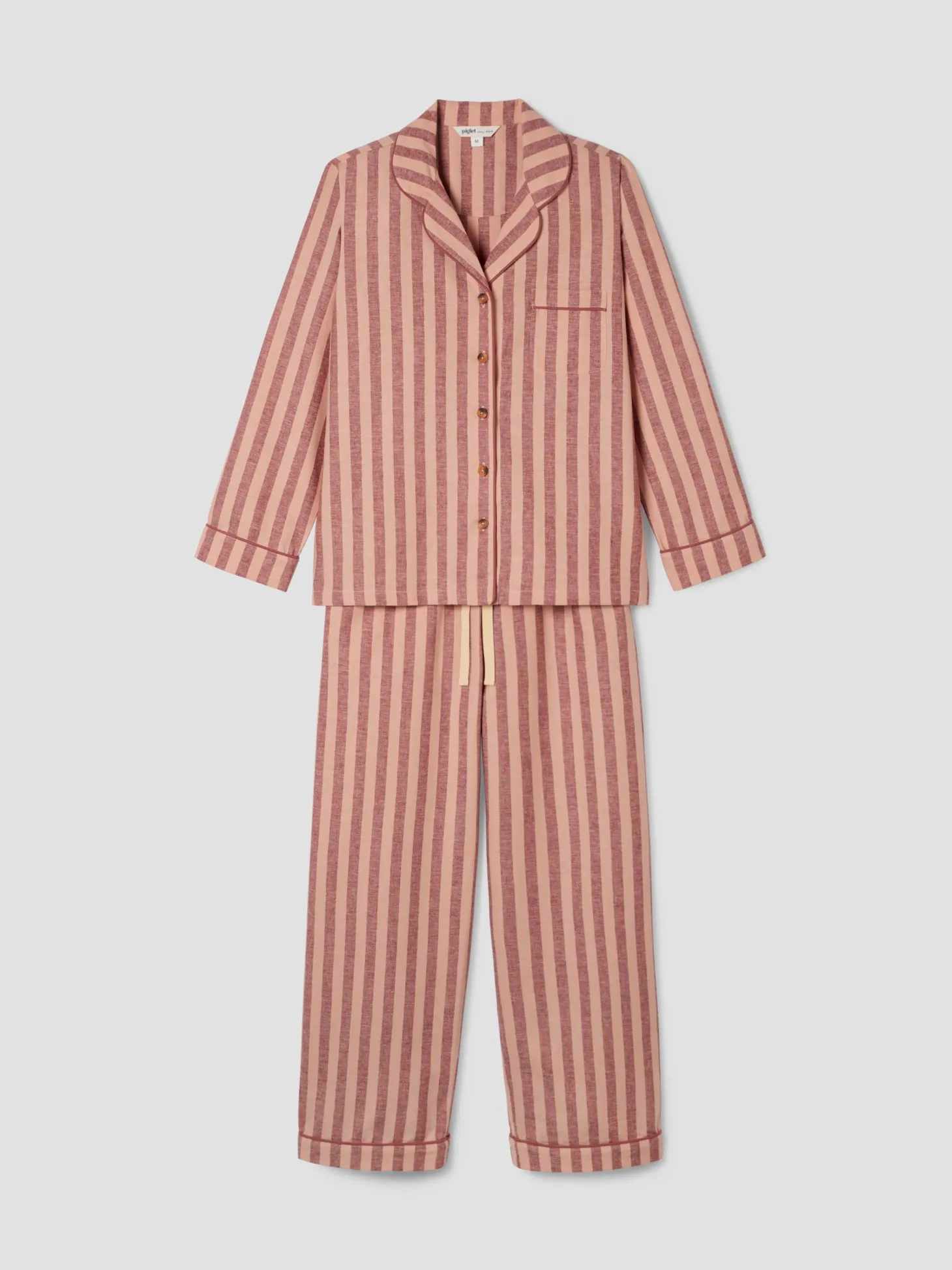 Rhubarb & Rose Pembroke Stripe Linen Blend Pajama Set