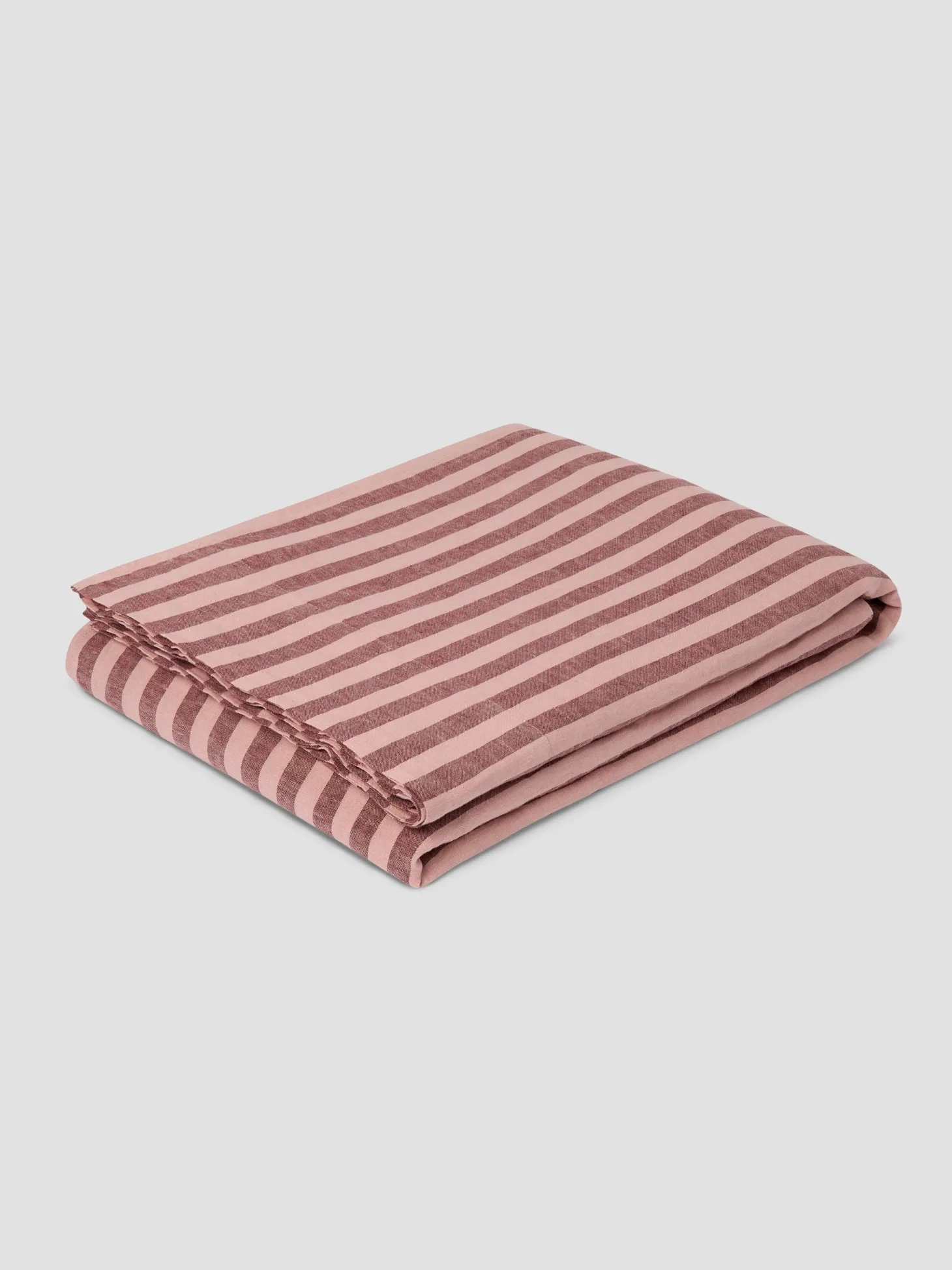 Rhubarb & Rose Pembroke Stripe 100% Linen Flat Sheet