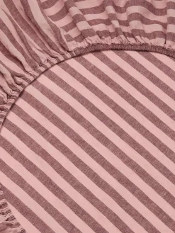 Rhubarb & Rose Pembroke Stripe 100% Linen Fitted Sheet