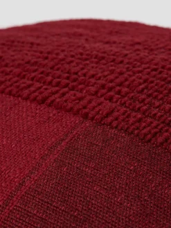 Rhubarb Soft Cross Weave Wool Square Cushion Cover