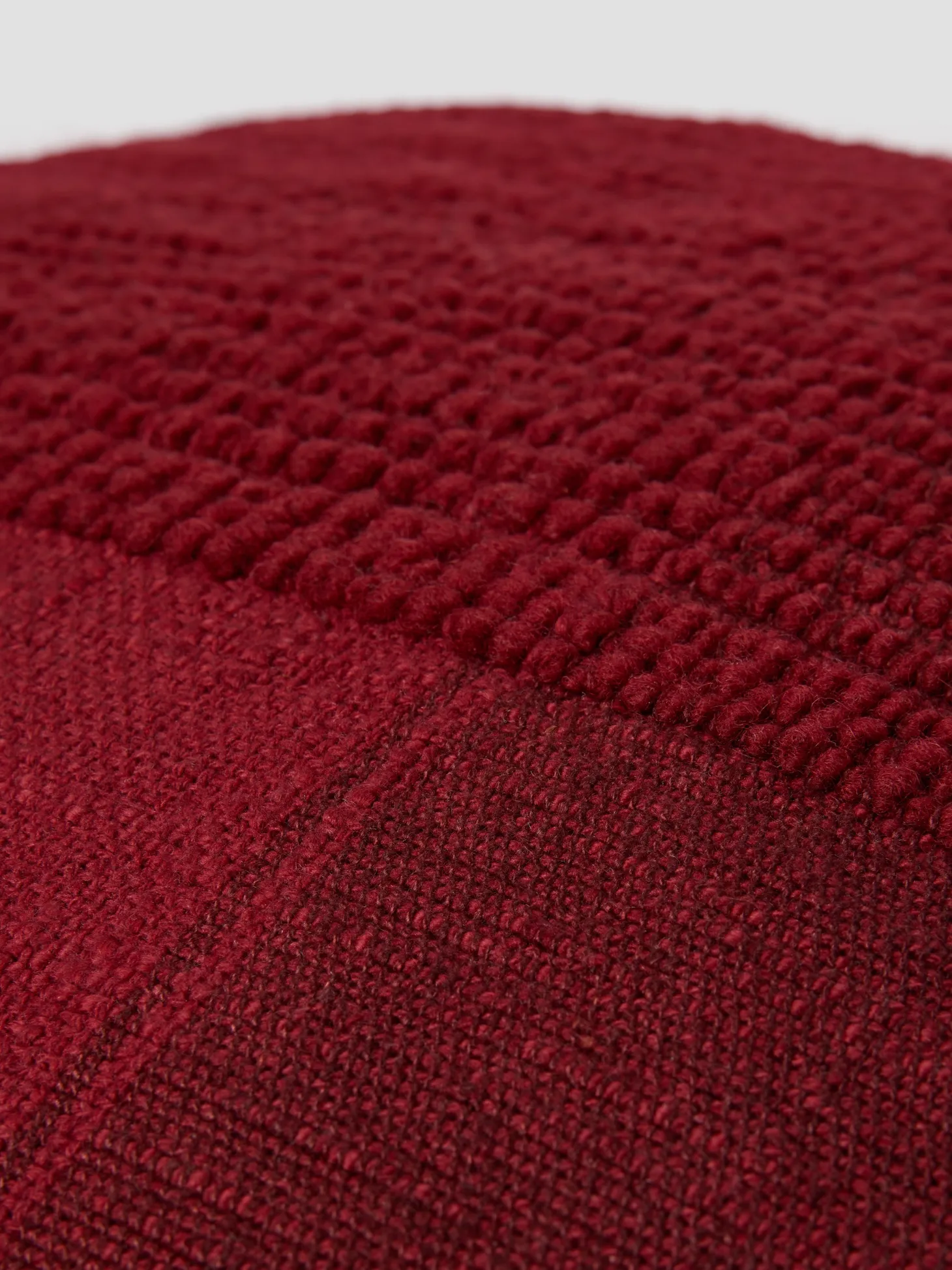 Rhubarb Soft Cross Weave Wool Square Cushion Cover