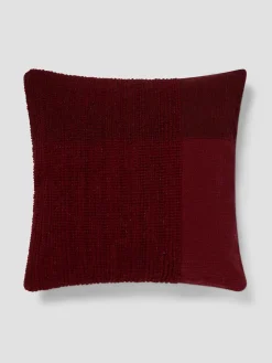 Rhubarb Soft Cross Weave Wool Square Cushion Cover