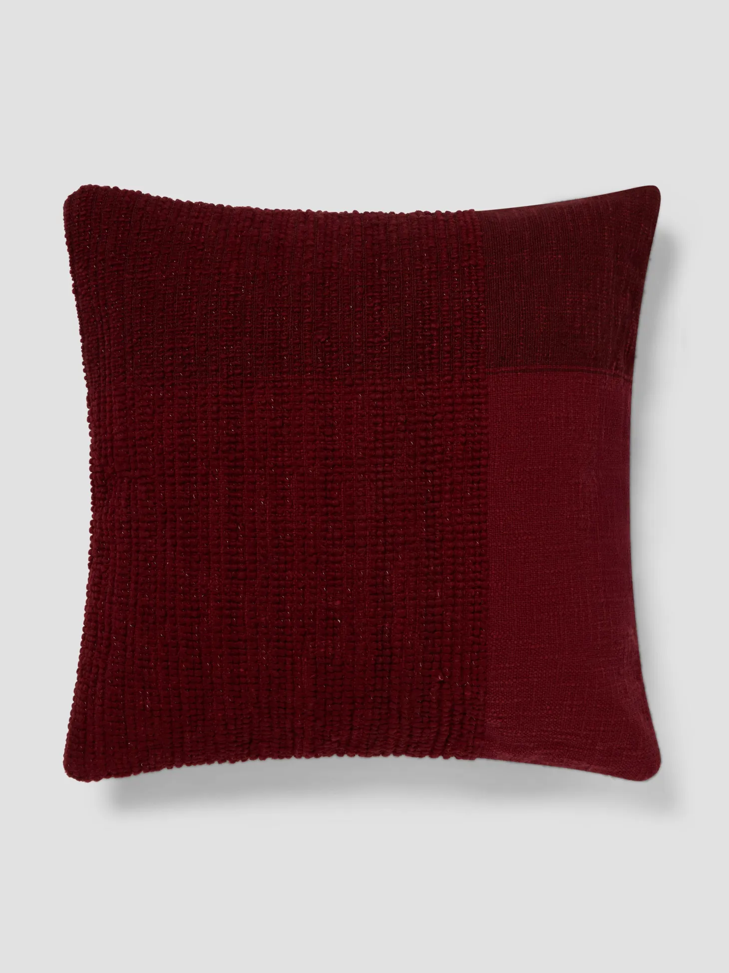 Rhubarb Soft Cross Weave Wool Square Cushion Cover