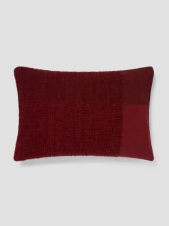 Rhubarb Soft Cross Weave Wool Rectangle Cushion Cover