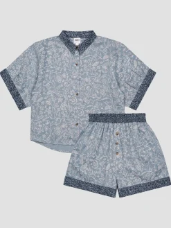 River Wandle Middlemore Linen Women’s Pajama Shorts Set