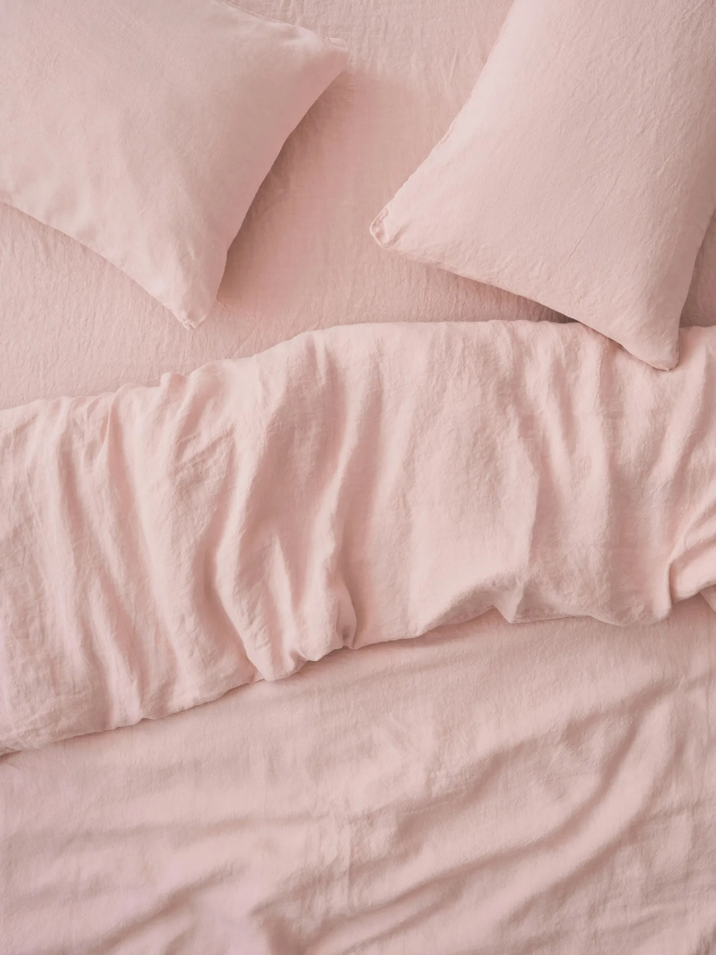 Rose Linen Blend Duvet Cover