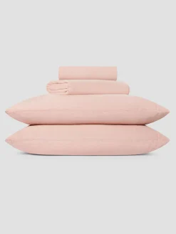 Rose Linen Blend Sheet Set