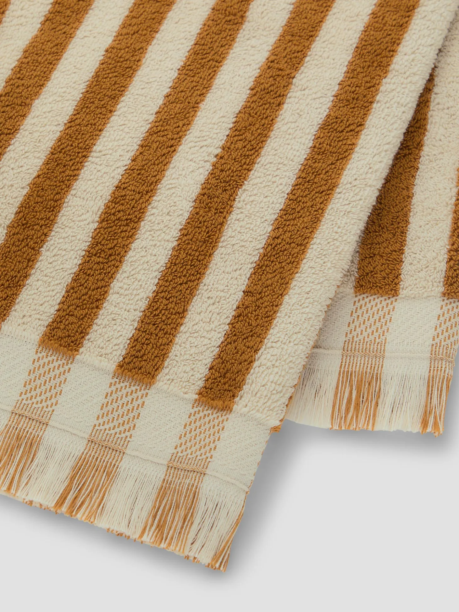 Russet Yellow Pembroke Stripe Cotton Towels