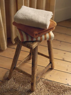 Russet Yellow Pembroke Stripe Cotton Towels