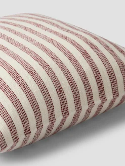 Rust Red Pembroke Stripe Wool Cushion Cover
