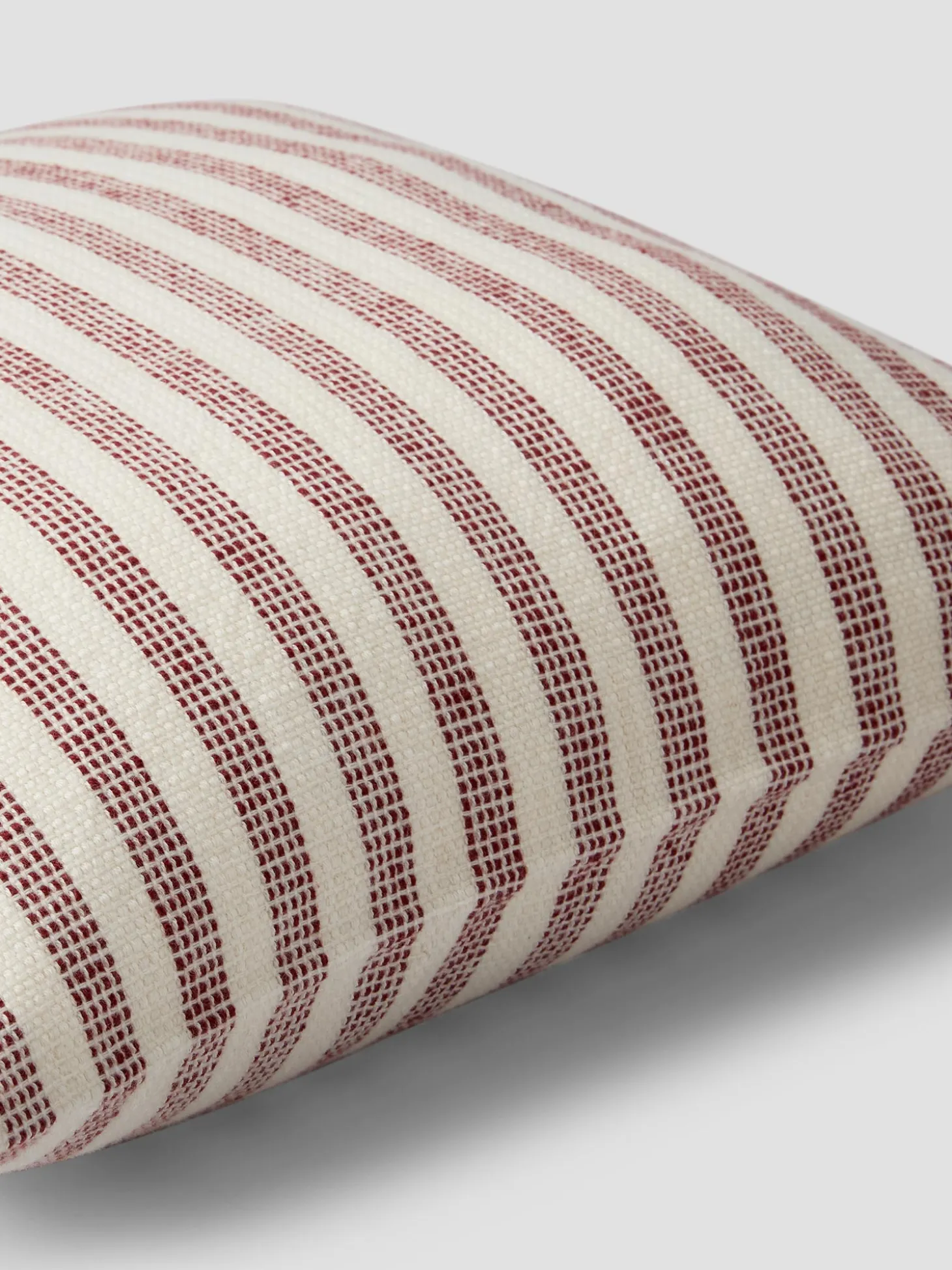 Rust Red Pembroke Stripe Wool Cushion Cover
