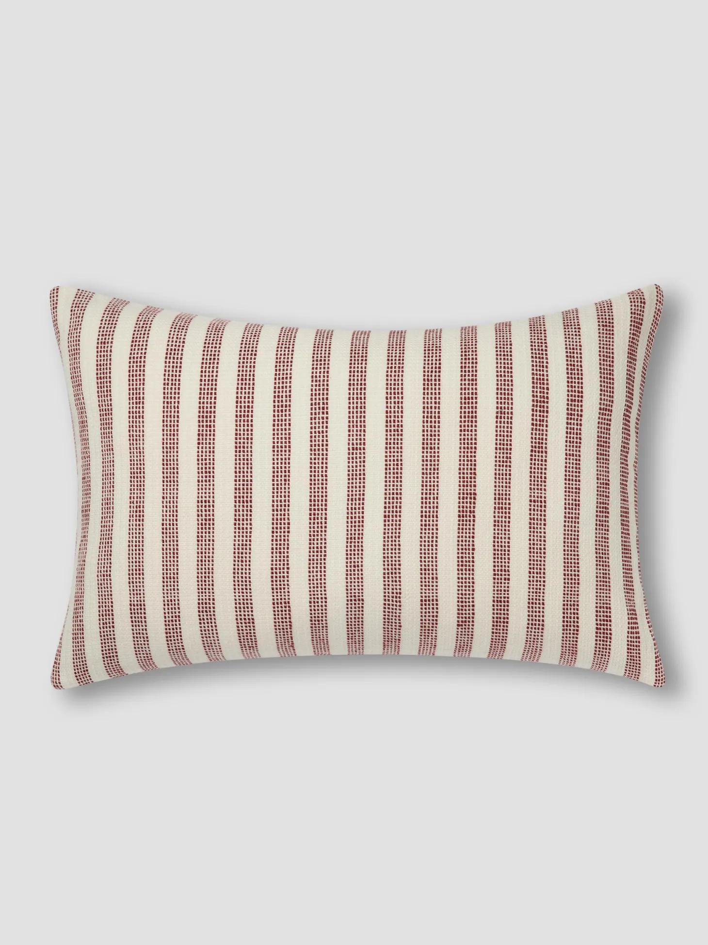 Rust Red Pembroke Stripe Wool Cushion Cover