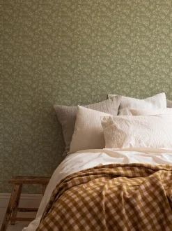 Sage Camille Floral Wallpaper