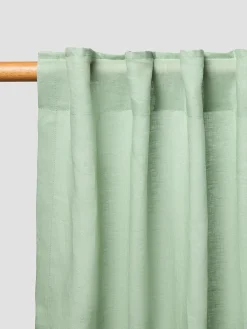 Sage Green Linen Blend Curtain (Pair)