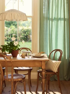 Sage Green Linen Blend Curtain (Pair)