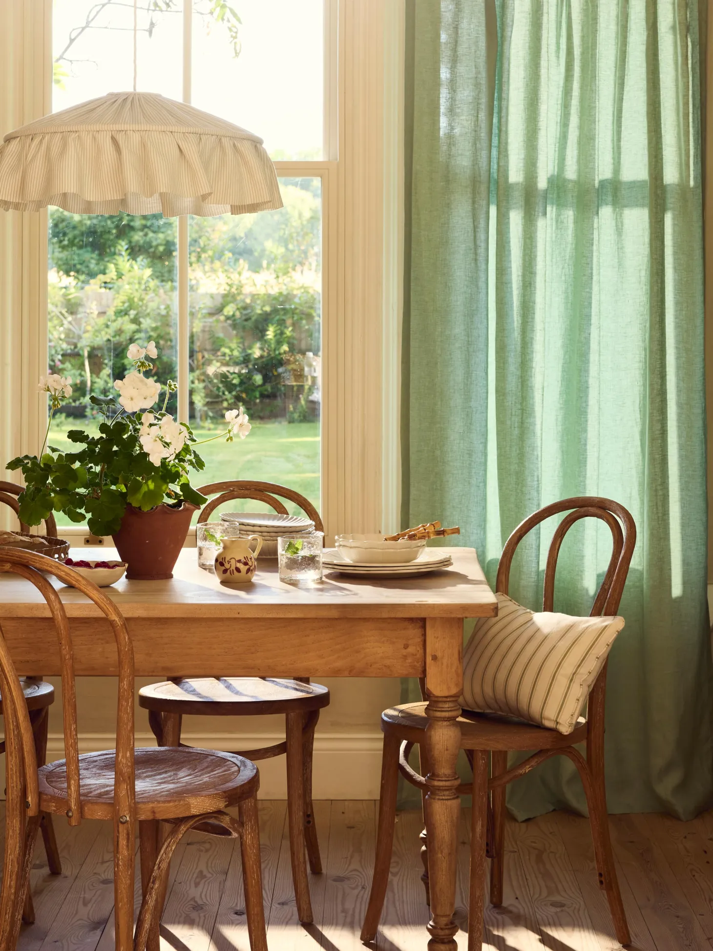 Sage Green Linen Blend Curtain (Pair)