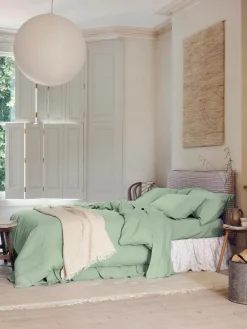 Sage Green Linen Blend Duvet Set