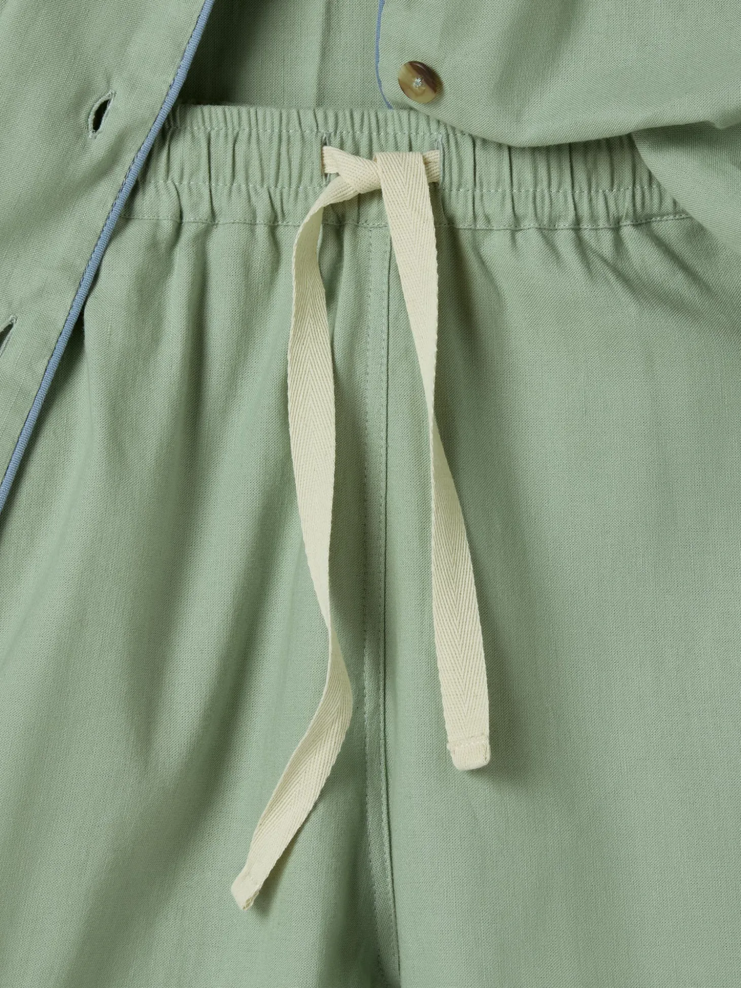 Sage Green Linen Blend Pajama Short Set