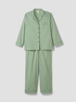 Sage Green Linen Blend Pajama Set