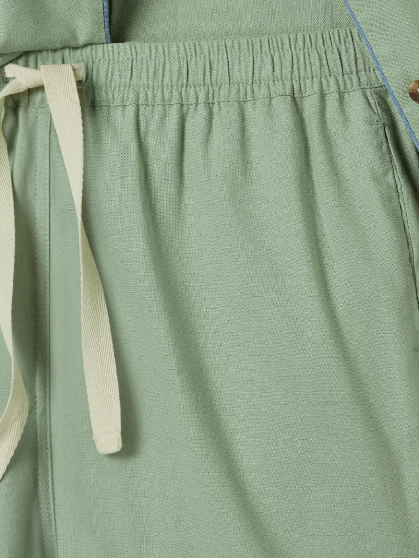 Sage Green Linen Blend Pajama Set