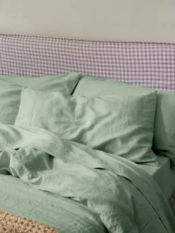Sage Green Linen Blend Pillowcase (Pair)
