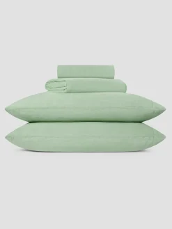 Sage Green Linen Blend Sheet Set