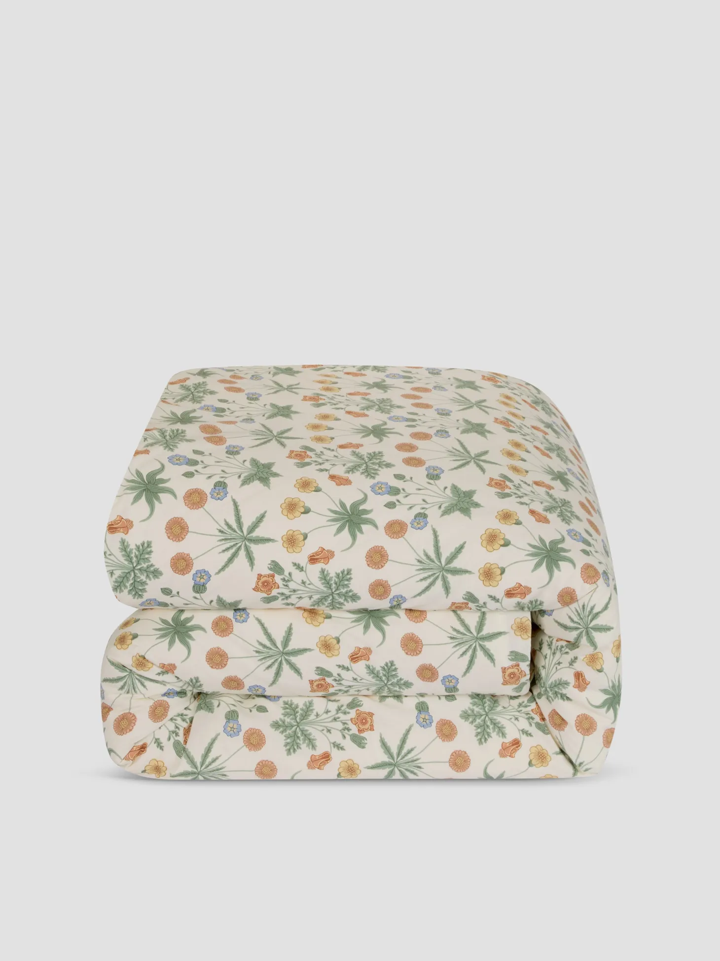 Sage & Mindful Cream Daisy Cotton Duvet Cover