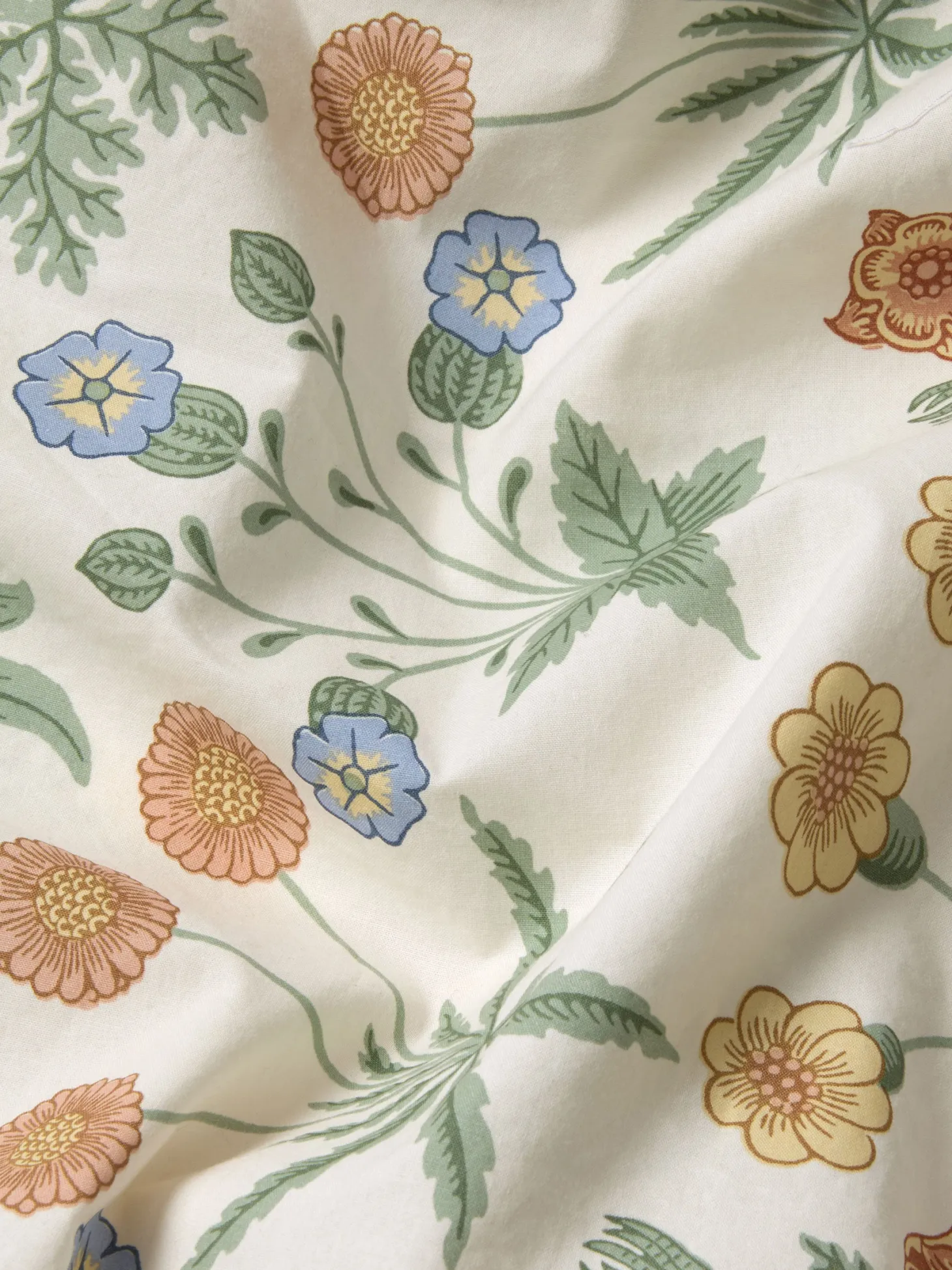 Sage & Mindful Cream Daisy Cotton Duvet Cover