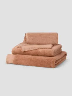 Sand Shell Fringe Edge Cotton Towels