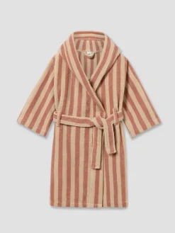 Sand Shell Kids Pembroke Stripe Cotton Robe