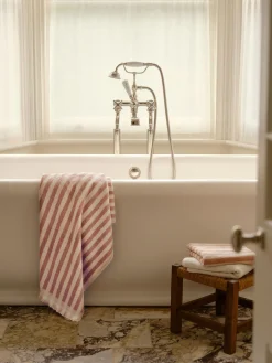 Sand Shell Pembroke Stripe Cotton Towels