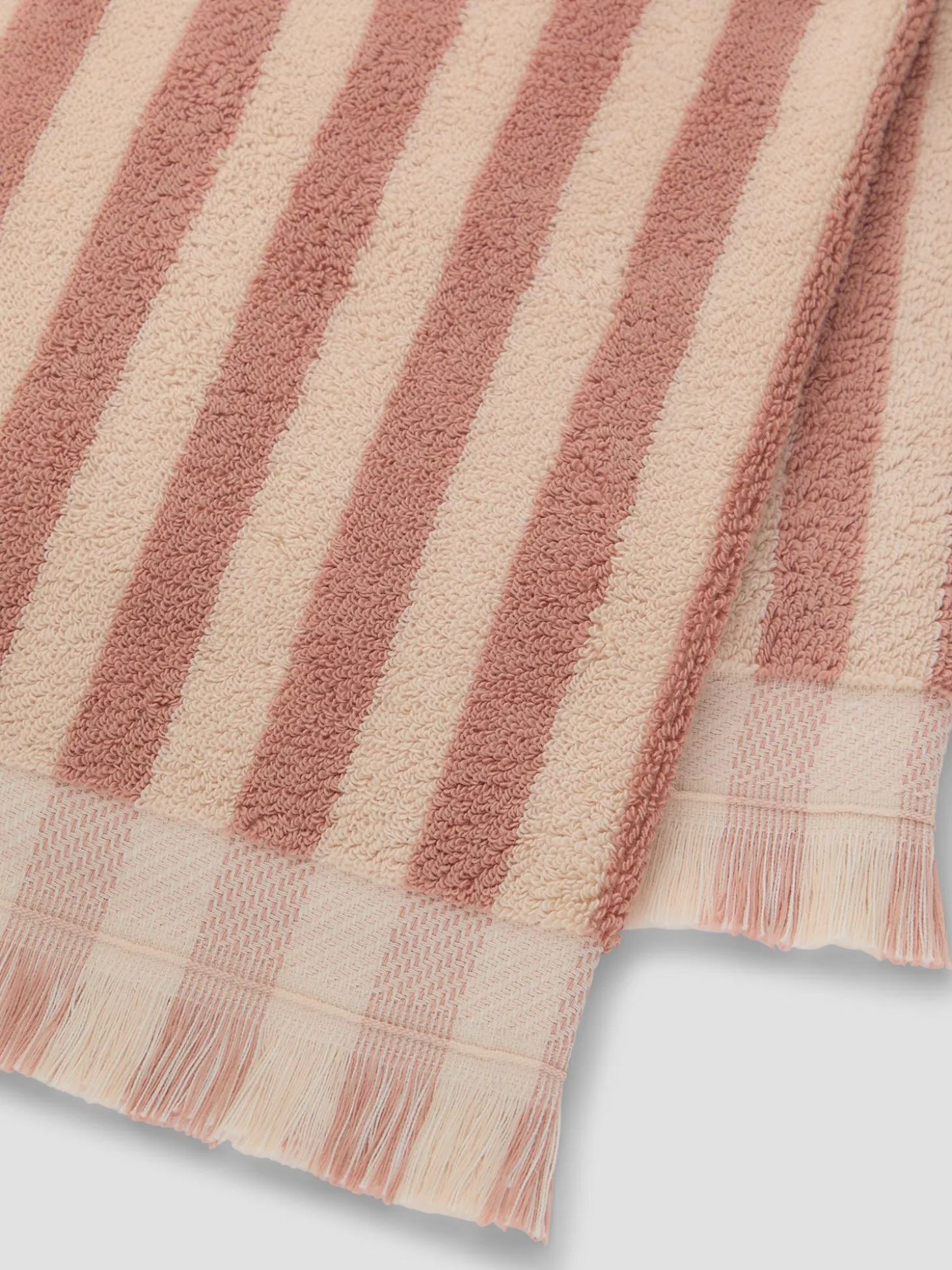 Sand Shell Pembroke Stripe Cotton Towels