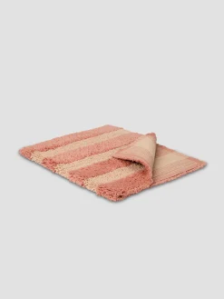 Sand Shell Pembroke Stripe Cotton Bath Mat